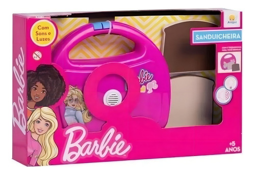 Sanduicheira Infantil Com Luz E Som Barbie 59016 - Angel