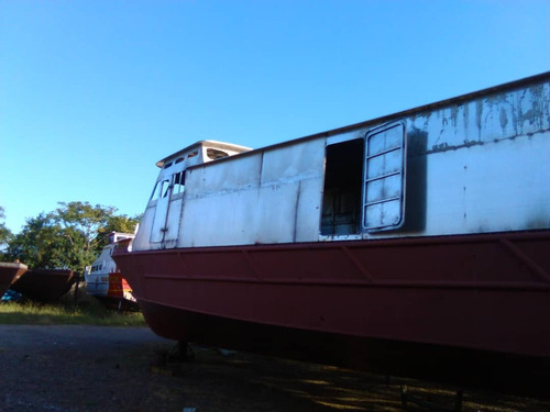 Barco Lancha En Hierro Naval Motor Diesel Caterpillar 3406