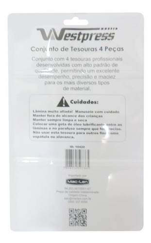 Imagem 3 de 3 de 4 Tesouras De Corte E Costura Westpress