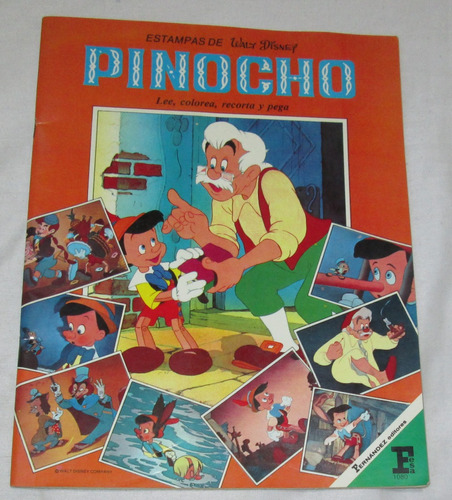 Libro. Estampas De Walt Disney. Pinocho 1986