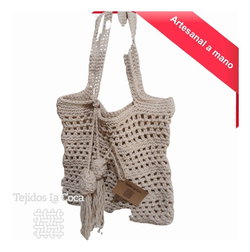 Imagen 2 de 9 de Bolsa De Red Hilo Crochet / Bolso Playero / Artesanal