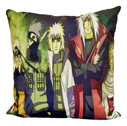 Cojín Almohada Felpa Konoha Naruto Aldea De La Hoja 45x45 Cm