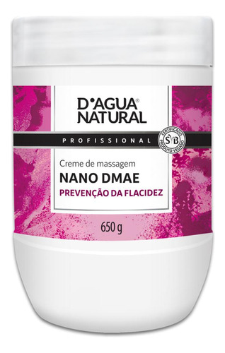 Creme De Massagem Nano Dmae 650g Dagua Natural Tipo De Embalagem Pote Fragrância Dmae