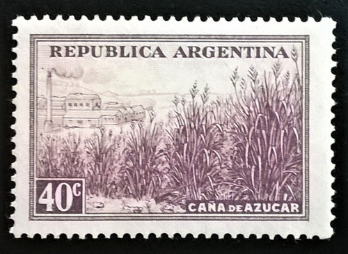 Argentina, Sello Gj 768 A Caña 40c Tizado 1935 Mint L14013