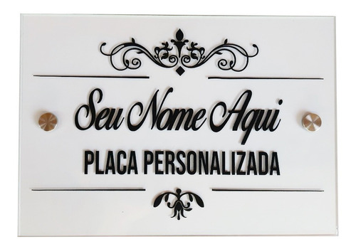 Placa Decorativa Personalizada Salão Consultório E Etc Vidro