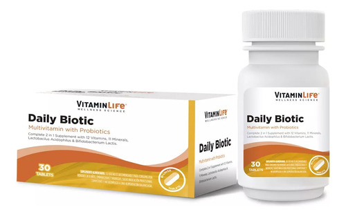 Multivitaminico Con Probiotico Daily Biotic, Pack 2 Frascos