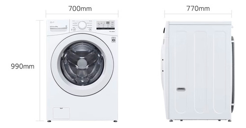 Lavadora LG Automática Carga Frontal 20kg