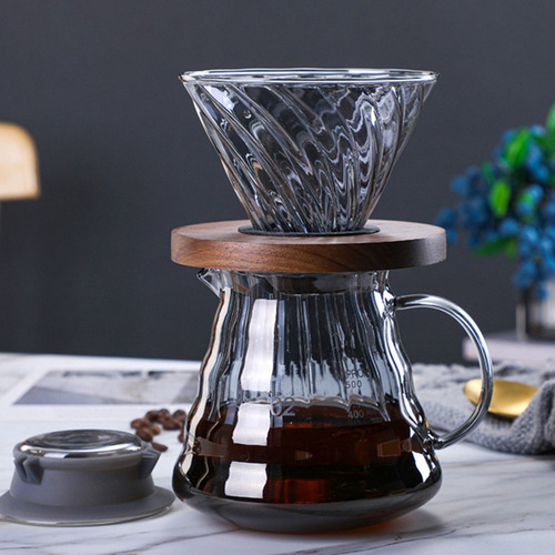 Vaso De Vidrio Con Filtro De Goteo Para Café Hecho A Mano Co