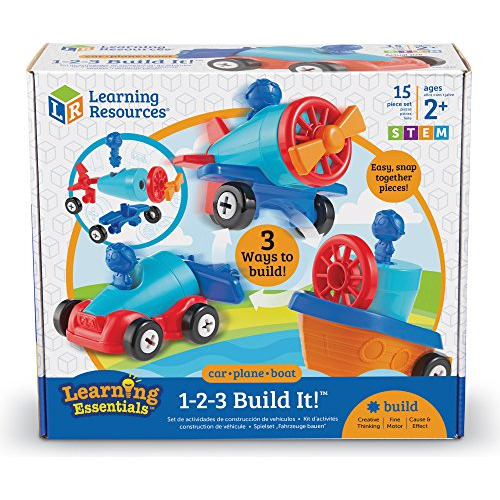 Recursos De Aprendizaje 1-2-3 Build It! Coche, Barco, Avión,