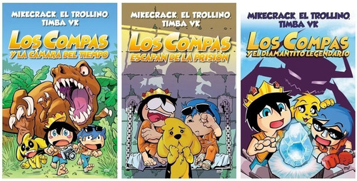 Pack Los Compas - Mikecrack / Trollino / Timba Vk - 3 Libros