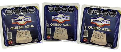 Queso Azul Santa Rosa X 140 Grs (sin Tacc) X3 Unidades