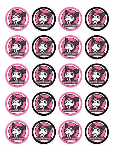 Transfer 5 Hojas Para Gelatina Kuromi Kitty