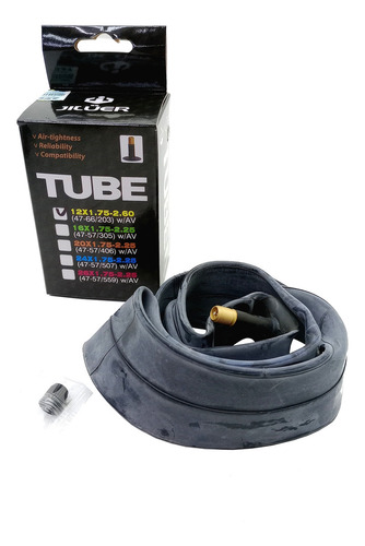 Camara Bicicleta Jiluer Rodado 20x1.75-2.25 Valvula Auto Tipo De Válvula Schrader