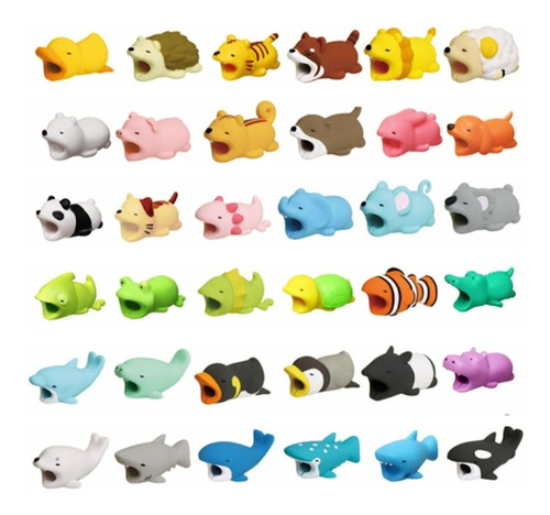 Imagen 1 de 4 de Protector De Cables De Celular Animalitos Micro iPhone Usb-c