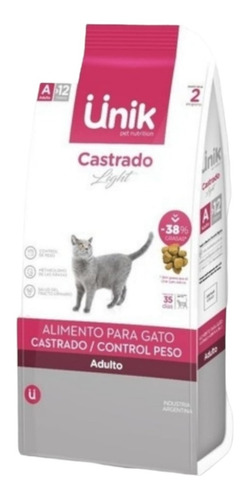 Unik Gato Adulto Castrado Control De Peso 2kg