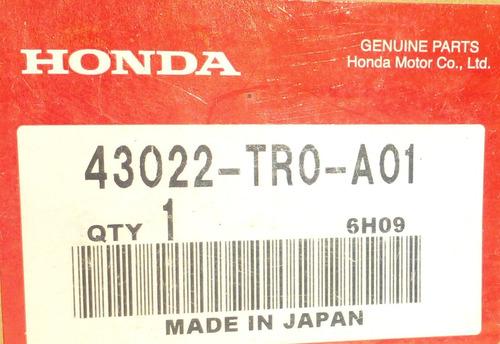 Pastillas  De Freno Honda Civic 2012/16