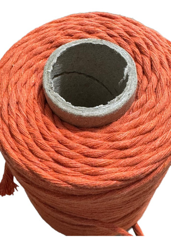 Cordon De Algodon 36 Hebras X 100 Mts Macrame Naranja