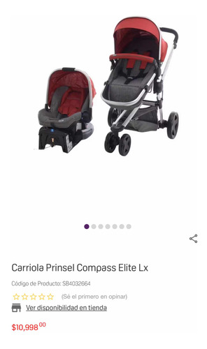 Carriola Prinsel Compass Elite Lx Color Rosa