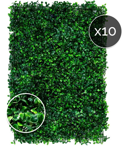 Imagen 1 de 6 de Jardin Vertical Artificial Muro Verde Enredadera 40x60 X 10