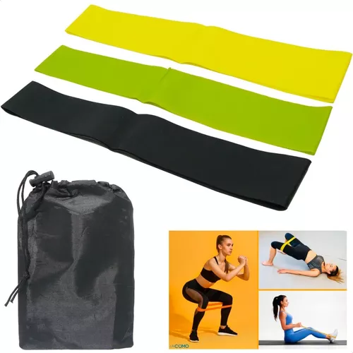 Set X3 Bandas Elasticas De Fitness Entrenamiento Pilates