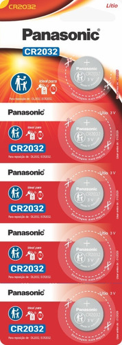 Bateria De Lithium Botão Cr2032 C/ 5 Unid