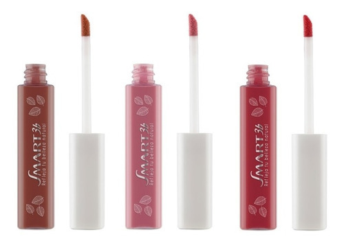 Kit De Labial Líquido Smart X 4 - g  Acabado Brillo Color 4 Tonos