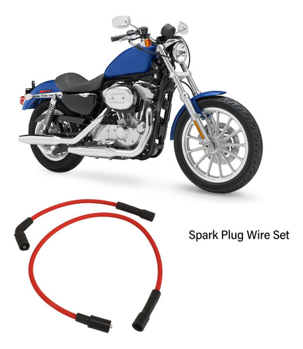 Zici Cable De Bujía Para Xl883, Juego De 2 Piezas, 8 Mm,