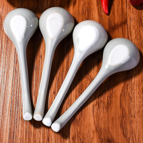 Juego De 4 Cucharas De Sopa Japonesas Y Coreanas, Cucharas D
