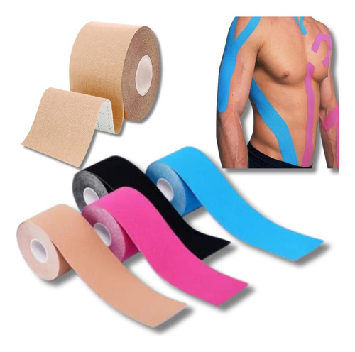 Kinesiology Tape Fita Bandagem Elástica Adesiva Premium 5 Mts Cor Bege