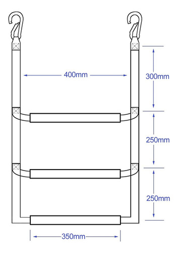 Escalera De Cuerda Para Bote Inflable, Kayak, Lancha Motora,