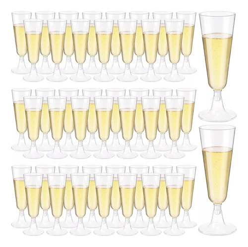 Pack 50 Copa De Champagne Acrílico Plástico Desechable 150ml