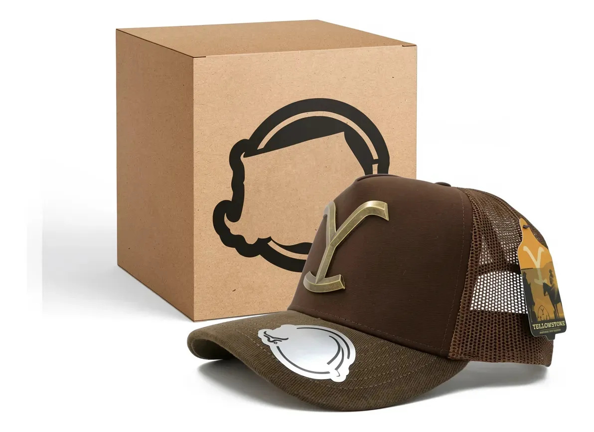 Gorra Ranch & Corral Yellowstone Negra Ganadera Café Unitalla Liso