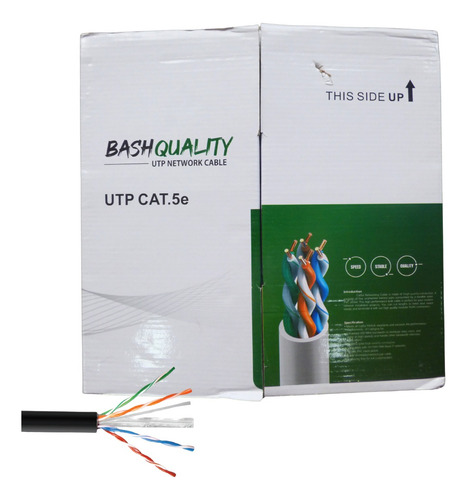 Cable Utp 305mts Cat 5e 4 Pares Exterior Anti Llama 0,5mm