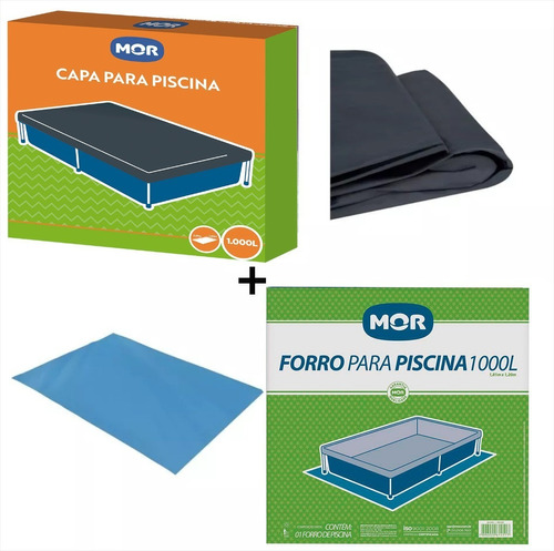 Kit Capa + Forro Para Piscina De 1000 Litros Mor