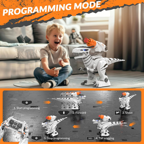 Programmable Remote Control Robot Dinosaurio Navidad