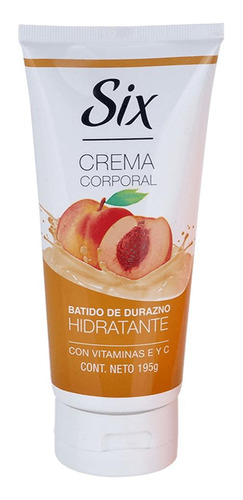 Crema Corporal Six Batido De Durazno 195gr Oferta