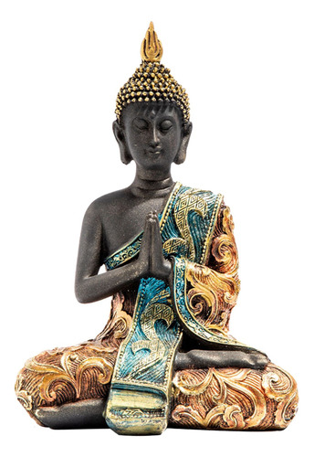 Q Estatua De Buda Meditando Buda Sereno Figurita Decorativa