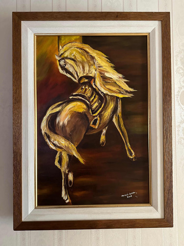 Cuadro Al Óleo Figura Caballo