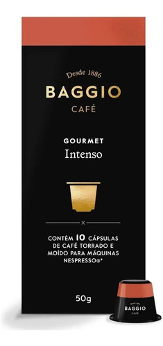 Café Baggio Gourmet Intenso 10 Unidades 50g