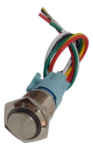 16mm 12v Interruptor De Metal Led Botón Pulsador