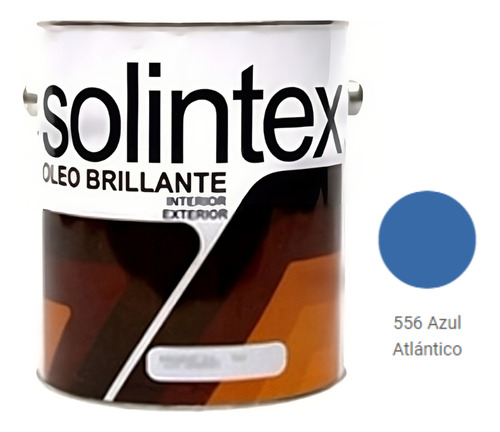 Pintura Oleo Brillante Azul Atlantico Solintex 1 Galon