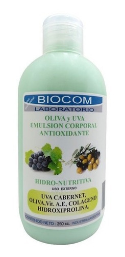 Emulsion Corporal Antioxidante Oliva Y Uva X 250 Cc - Biocom