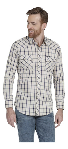 Camisa Vaquera Hombre Wrangler Slim Fit Manga Larga 967