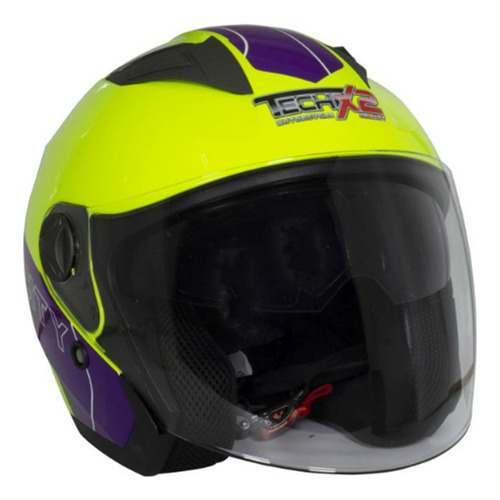 Casco Para Moto  3/4 Lentes Internos Y Mica Polarizado Medio