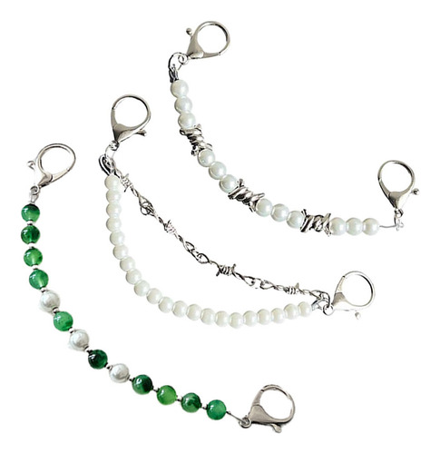 3 Unidades De Zapatos Pearl Charm Punk De Doble Capa