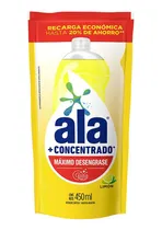Comprar Detergente Líquido Ala  + Concentrado Limón 450 Ml Doypack