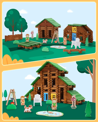 Juego De Bloques Sainsmart Jr. De 214 Piezas Cabana