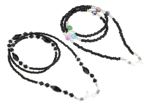 2x Cordón De Anteojos Con Soporte De Cadena Para Gafas