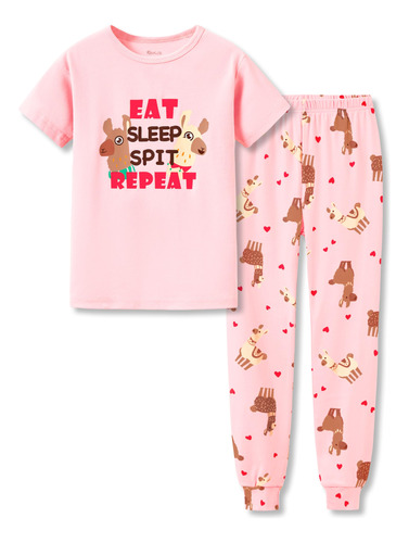 Topgal Little & Big - Pijama De Punto De Algodon De 2 Piezas