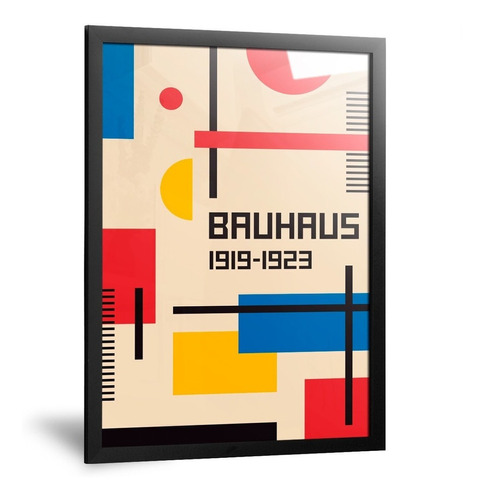 Cuadro Bauhaus Figuras Abstractas Geometricas Colores 20x30